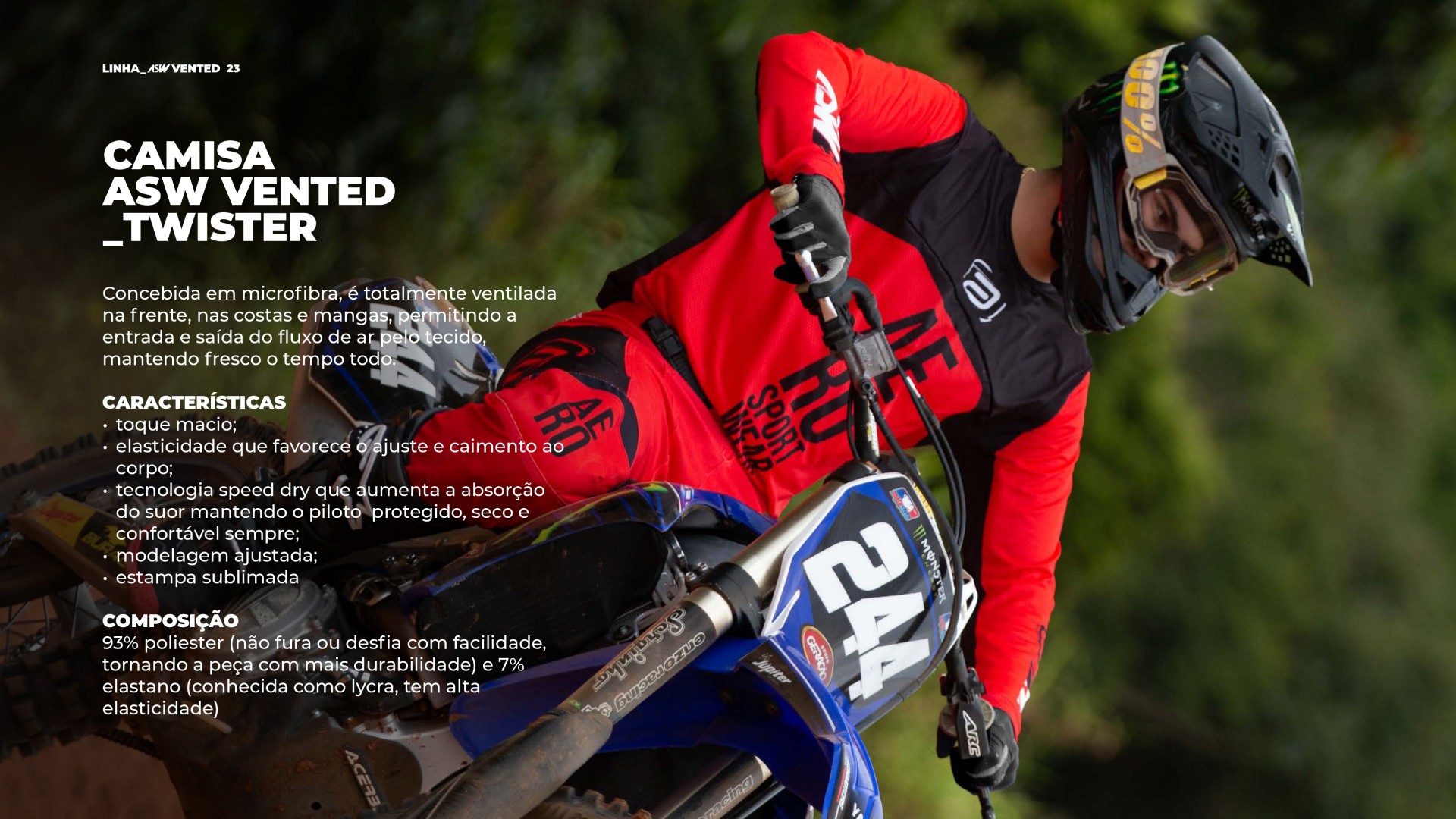 Conjunto Motocross ASW Vented Twister 23