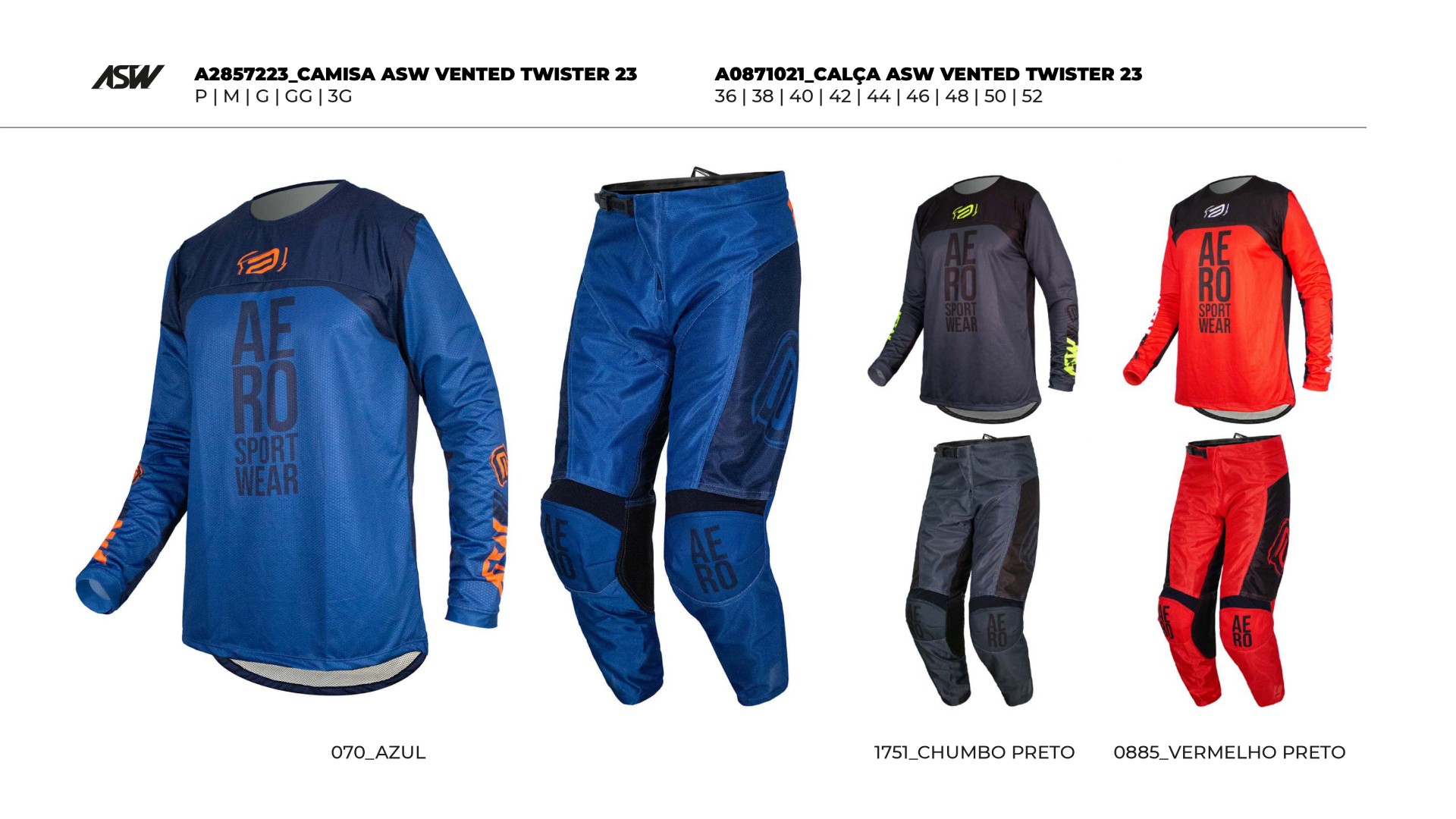 Conjunto Motocross ASW Vented Twister 23